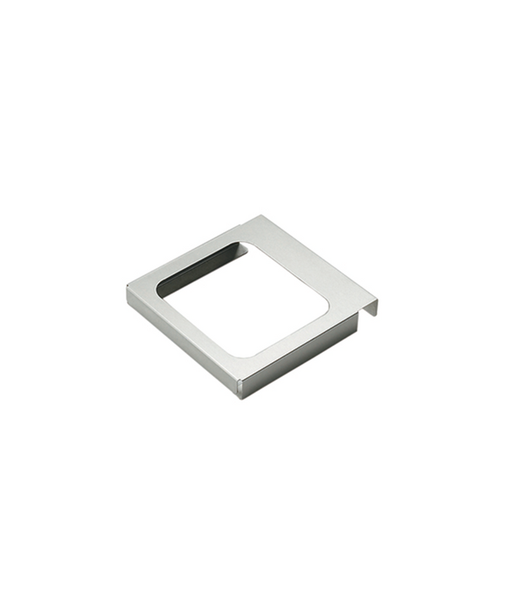 The Grill Advantage 1/6 Pan Holder Accessory is a square, silver metal bracket with an open center and one extended side, displayed on a plain white background.